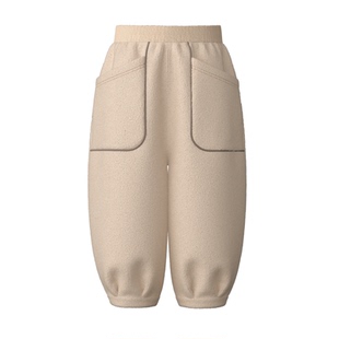 【500G奥利绒】papa爬爬冬季儿童裤子男女童加绒加厚防风束脚长裤