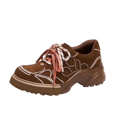 真美诗美式复古厚底户外休闲鞋女