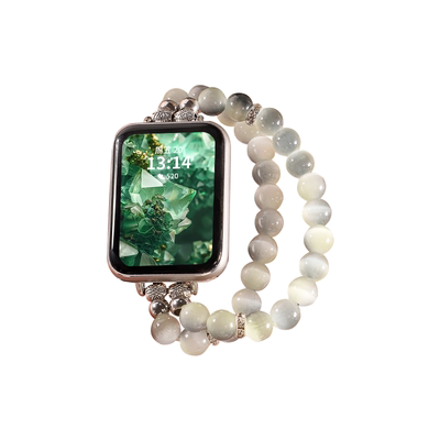 适用于小米手环10/9表带水晶串珠9Pro/8Pro新款高级时尚创意小众水晶链手环8小众个性女款高颜值仿猫眼替换带