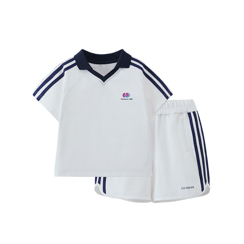 齐齐熊宝宝男童夏季套装POLO衫