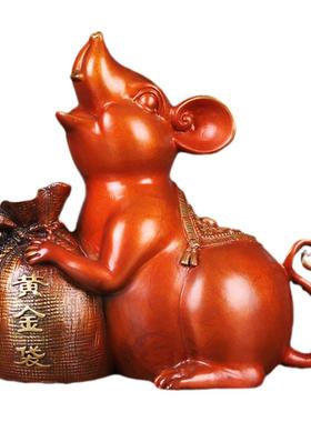 纯铜元旦新年贺岁吉祥物生肖鼠