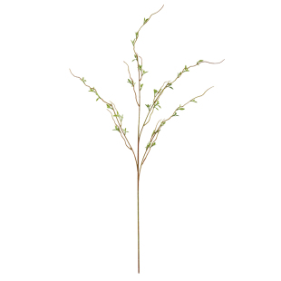 森系仿真嫩芽柳树枝绿植植物摆件客厅餐桌壁柜电视柜插花摆件装饰