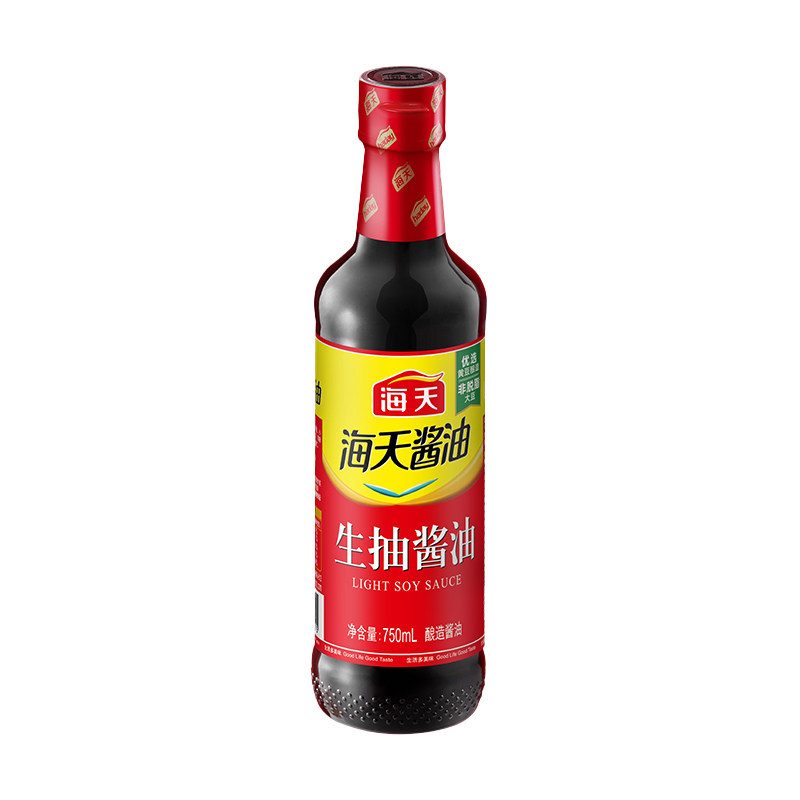 海天酱油草菇老抽无糖特级生抽