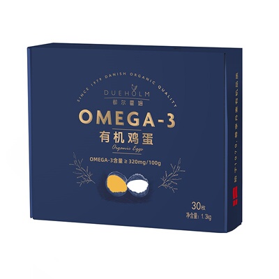 都尔霍姆OMEGA-3有机鸡蛋30枚 散养亚麻籽喂养鲜鸡蛋年货礼盒