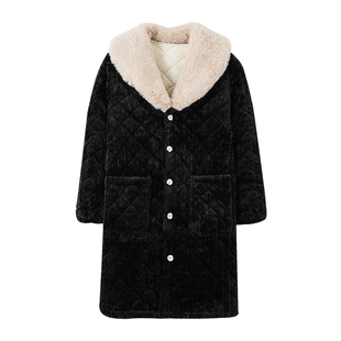 珊瑚绒睡袍女款冬季夹棉2025新款长款单件上衣浴袍可外穿睡衣短袍