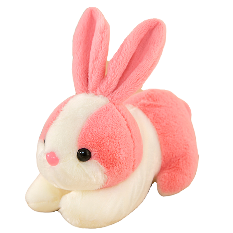 仿真粉色趴趴小兔子公仔毛绒玩具布娃娃玩偶儿童安抚抱枕节日礼品