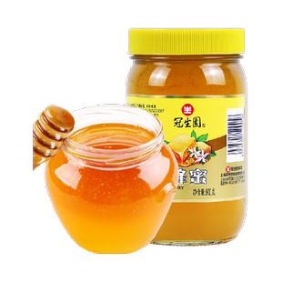 冠生园百花蜂蜜900g天然无添加蜜玻璃大瓶装柠檬水冲调