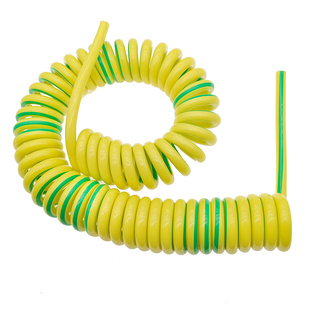螺旋接地线单芯弹簧线0.5/0.75/1/1.5/2.5/4/6/10/16平方黄绿双色