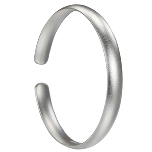 吴越老银铺银手镯开口可调节素圈足银9999纯银镯送女友高级感礼物