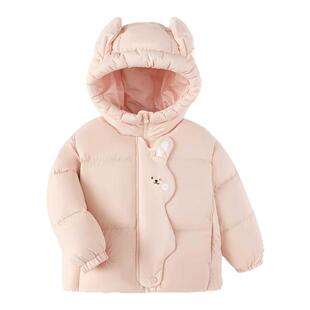 男童羽绒服轻薄儿童衣服冬装2025新款女童宝宝外套婴儿白鸭绒A类