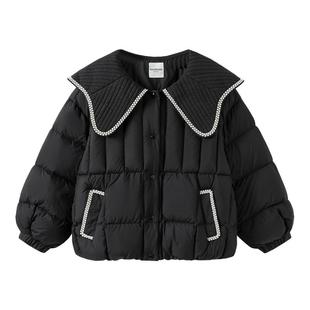 巴拉巴拉童装儿童羽绒服女童中大童冬装翻领外套舒适户外时尚洋气