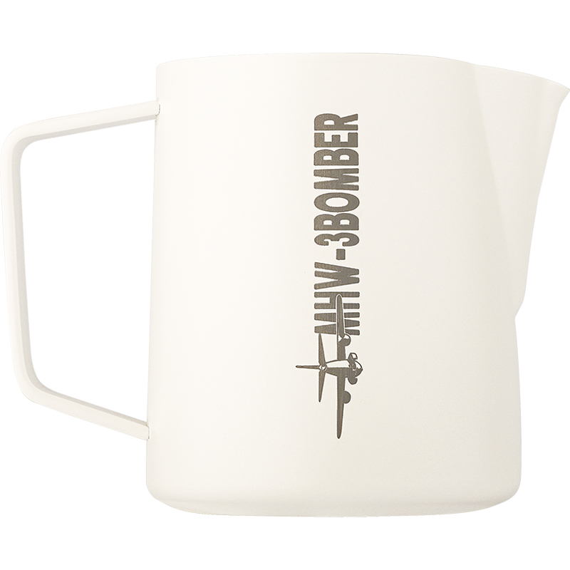 MHW-3BOMBER轰炸机5.0拉花缸鳄鱼缸嘴不锈钢打奶缸压纹尖嘴拉花杯