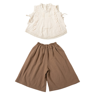 女童夏季套装2026新款洋气时髦儿童衣服裤子薄款女宝宝超好看夏装