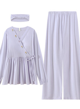 （送发带）带胸垫吸汗A类月子服
