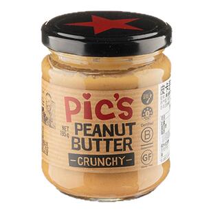 Pics皮卡思新西兰原装进口颗粒纯高油酸花生酱无添加糖盐195g脂肪
