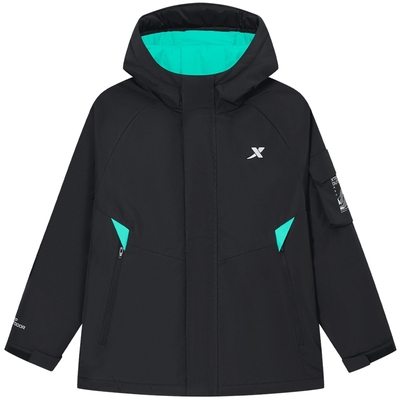 特步童装秋冬新款儿童户外羽绒服男童保暖外套2025新款冬装大童服