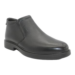 康奈男鞋长毛保暖加绒男靴套脚黑色商务皮鞋真皮拉链厚底11247058