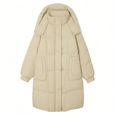 马克华菲过膝长款羽绒服女连帽