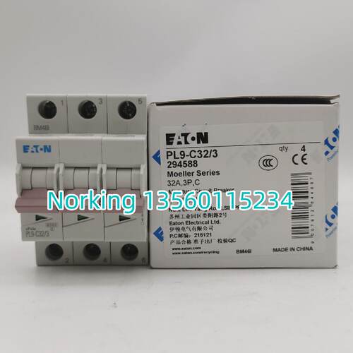 议价EATON伊顿 穆勒6KA微型断路器PL9-C32/3开关 全新原装3P 32A