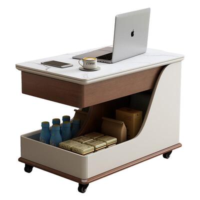 轻奢高级感移动式茶几可升降边几沙发边柜床头桌客厅小桌子