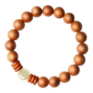 真品桃木手串官方旗舰店女款和田玉转运珠男生手链木头护身符佛珠