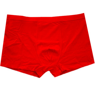 威德龙男士大红内裤本命年纯棉内裤龙年加大肥佬中腰平角全棉内裤