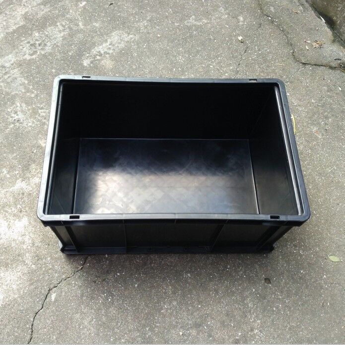 防静电塑料周转箱黑色加厚PP分类周转箱物流塑胶EU箱电子配件