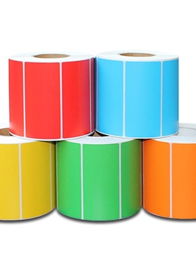 彩色标签纸红蓝橙绿标签紫色厂家直供纸纸铜版标签