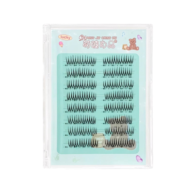 萌睫尚品韩系U型女团假睫毛清透爱豆ace淡颜狐系免胶自然仿真女