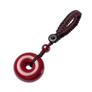 琼睿本命年平安扣朱砂手机链挂件挂绳马年葫芦汽车钥匙扣挂件平安扣男女手机链小护身符挂饰品吊坠u盘包挂链