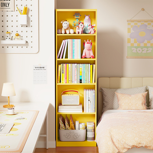 钢制书架一体靠墙儿童夹缝书柜家用立柜转角落地收纳柜铁艺置物架