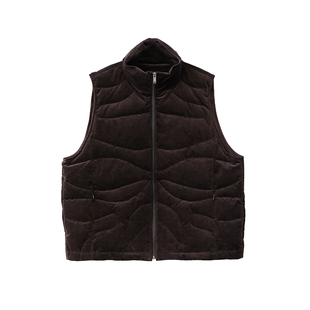 【90白鹅绒】麻霖冬季新品平绒绒感肌理感保暖绗线羽绒服马甲外套