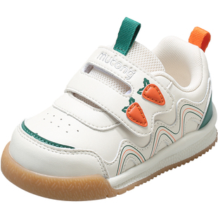 牧童宝宝步前鞋春秋女童卡通胡萝卜软底面包鞋婴儿学走路机能鞋男