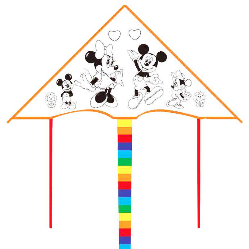 风筝diy儿童手工绘画空白填色线稿幼儿园教学材料包涂鸦送画材线