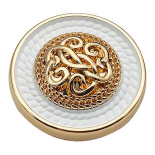 高级小香风金属拼色上衣大衣风衣扣子金属男女西装制服扣子钮扣