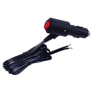 单条车载点烟器插头带线带开关转接头公头大功率汽车12V24V电源线