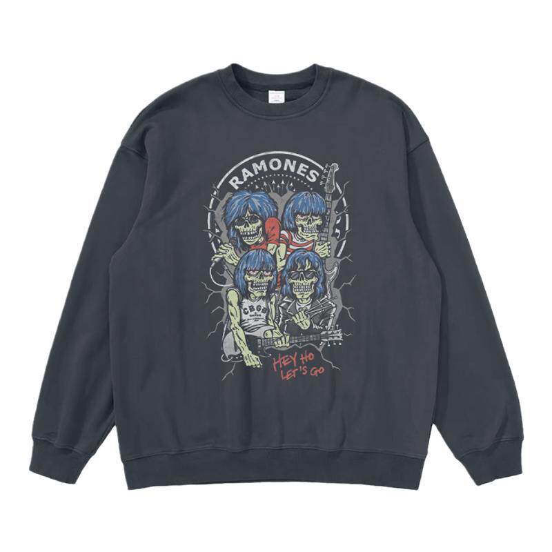 Ramones朋克摇滚纯棉圆领卫衣