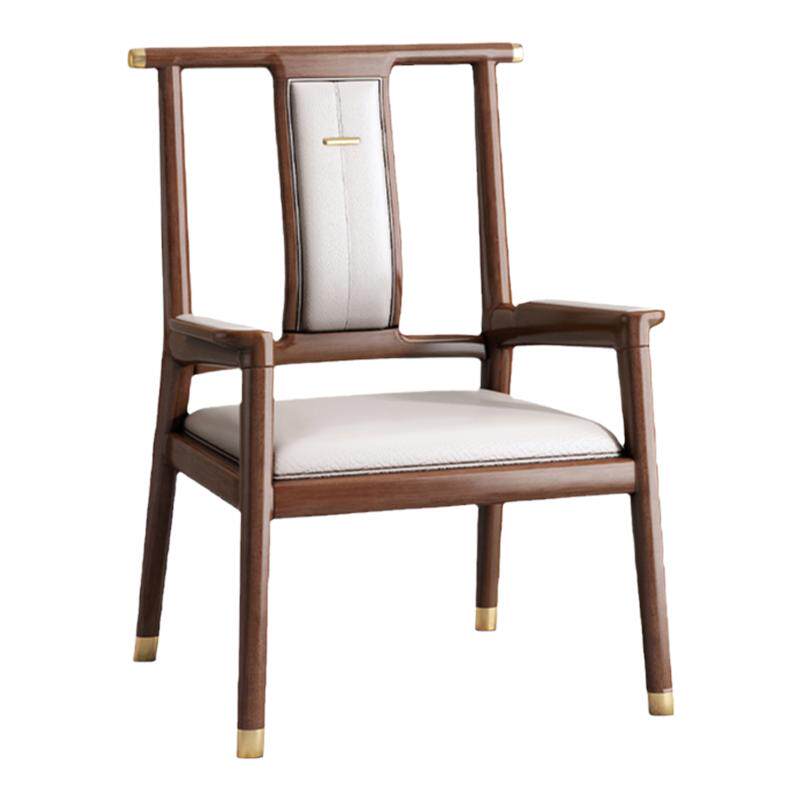 迪美尔胡桃木新中式主人椅太师椅