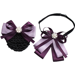 领花女职业头花套装银行领结建行农行空姐高端工装衬衫西装领饰品