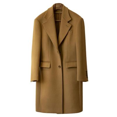 880g100纯羊毛中长款柴斯特大衣