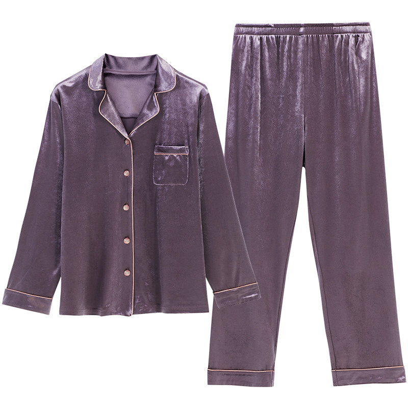玛莎龙情侣睡衣珊瑚绒家居服套装