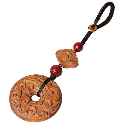 【真】桃木祥云护身符平安扣