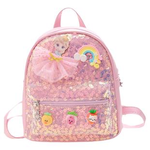 韩版儿童可爱女童双肩包卡通包包爱莎公主背包幼儿园小班宝宝书包
