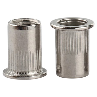 304不锈钢平头拉铆螺母竖纹拉帽大小沉头盲孔铆螺帽M3M4M5M6M8M10