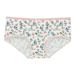 歌瑞尔裸感棉质4条装组合内裤女舒适透气中腰三角裤亲肤本命年红