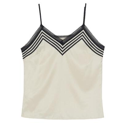 谜底细吊带内搭女年夏季新品复古优雅蕾丝拼接上衣242MN0702