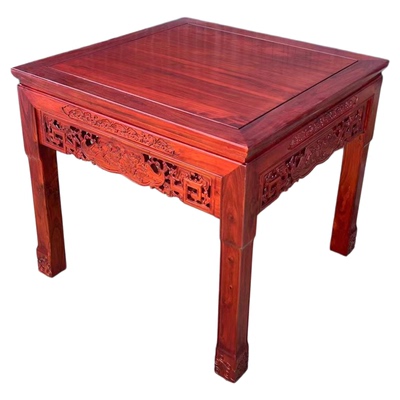 中式实木餐桌北方榆木仿古八仙桌