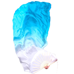 舞蹈扇子化身孤岛的鲸跳舞扇真丝古典舞长绸扇古风锦鲤抄扬帆起航