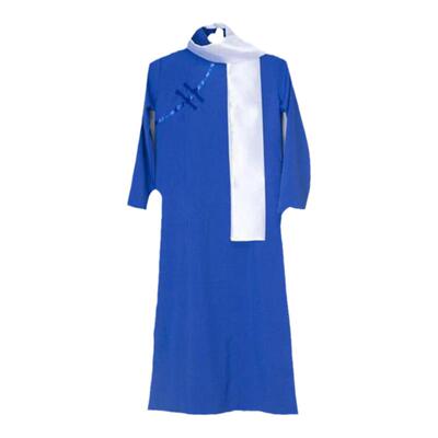 江姐演出服蓝色旗袍红梅赞服装女