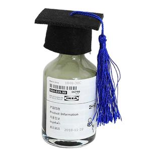 毕业学士帽迷你超小号博士帽场景布置子流苏公仔娃娃小熊花束装饰